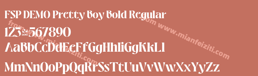 FSP DEMO Pretty Boy Bold Regular预览图1