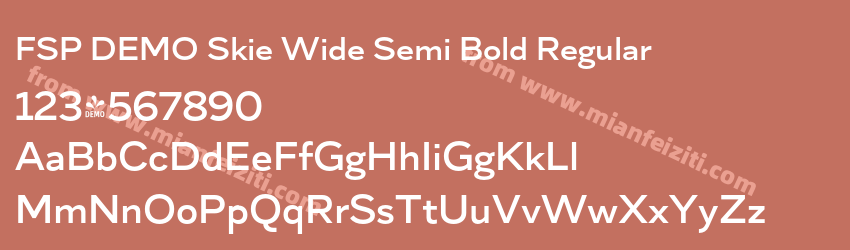 FSP DEMO Skie Wide Semi Bold Regular预览图1