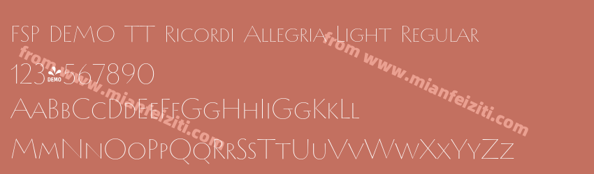 FSP DEMO TT Ricordi Allegria Light Regular预览图1