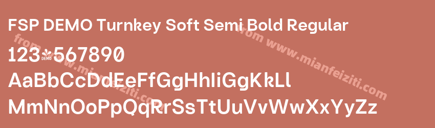 FSP DEMO Turnkey Soft Semi Bold Regular预览图1