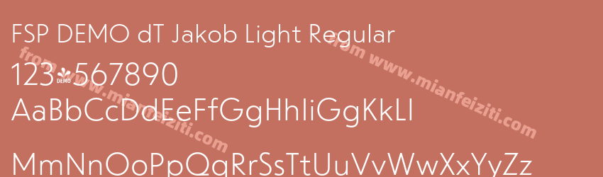 FSP DEMO dT Jakob Light Regular预览图1