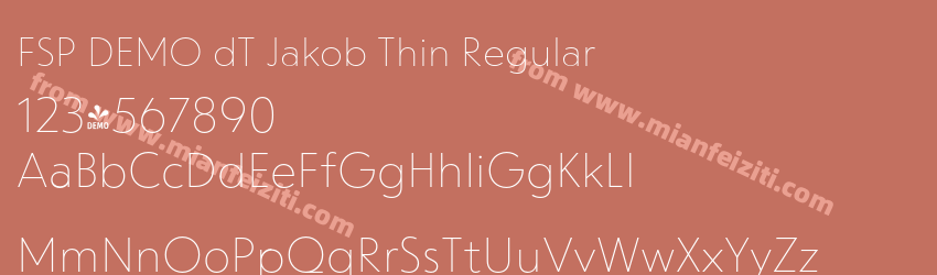 FSP DEMO dT Jakob Thin Regular预览图1