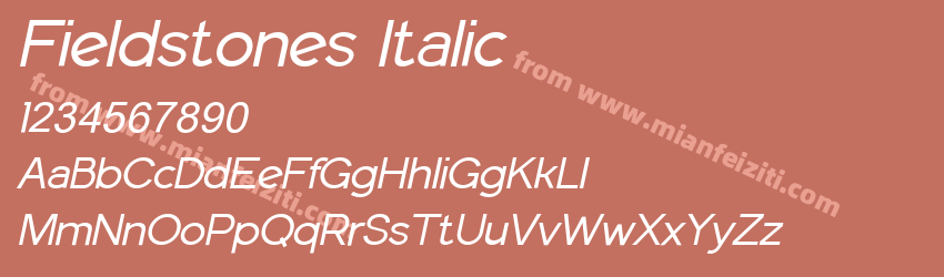 Fieldstones Italic预览图1