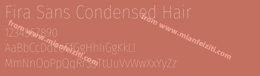 Fira Sans Condensed Hair预览图1