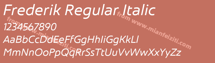 Frederik Regular Italic预览图1