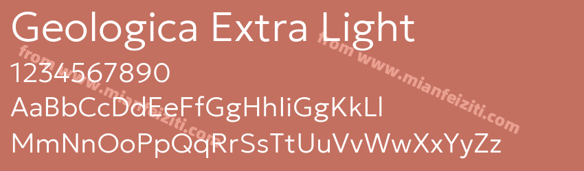 Geologica Extra Light预览图1