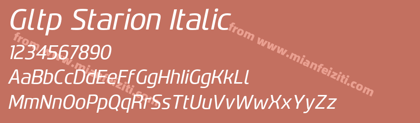 Gltp Starion Italic预览图1