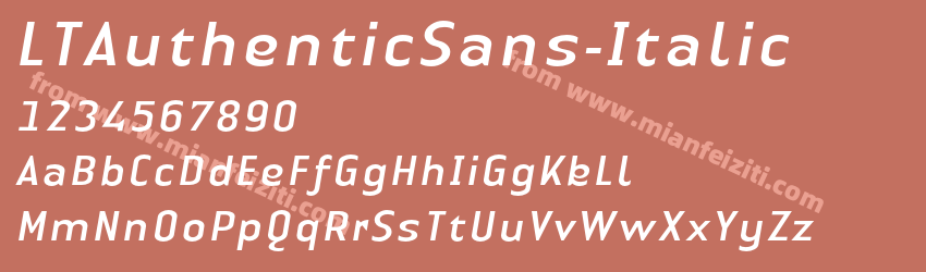 LT Authentic Sans Italic预览图1