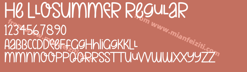 He LloSUMMER Regular预览图1