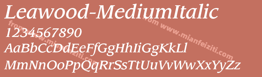 Leawood Medium Italic预览图1
