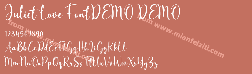 Juliet Love FontDEMO DEMO预览图1
