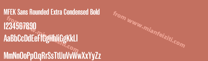 MFEK Sans Rounded Extra Condensed Bold预览图1