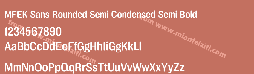 MFEK Sans Rounded Semi Condensed Semi Bold预览图1