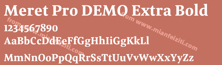 Meret Pro DEMO Extra Bold预览图1