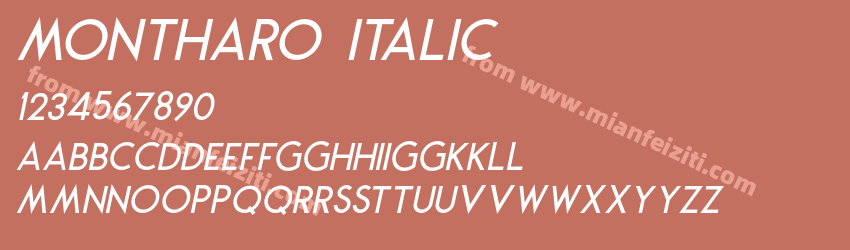 Montharo Italic预览图1