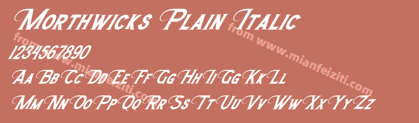 Morthwicks Plain Italic预览图1
