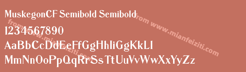MuskegonCF Semibold Semibold预览图1