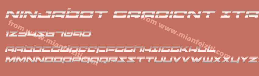 Ninjabot Gradient Italic预览图1