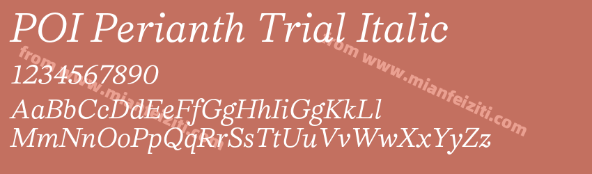 POI Perianth Trial Italic预览图1