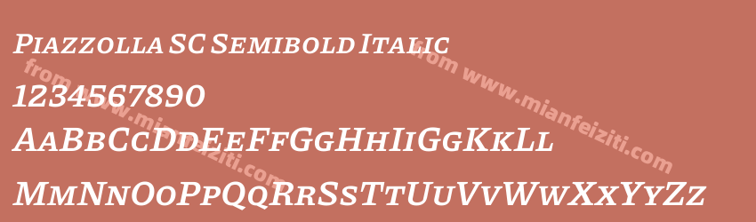 Piazzolla SC Semibold Italic预览图1