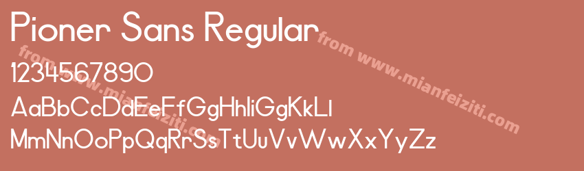 Pioner Sans Regular预览图1