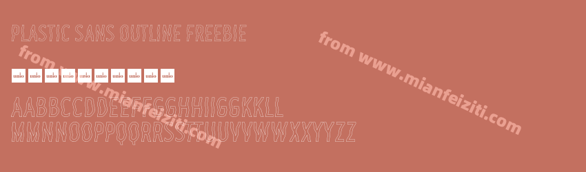 Plastic Sans Outline Freebie预览图1