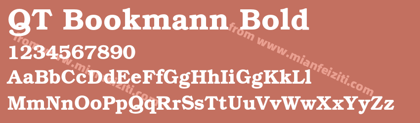QT Bookmann Bold预览图1