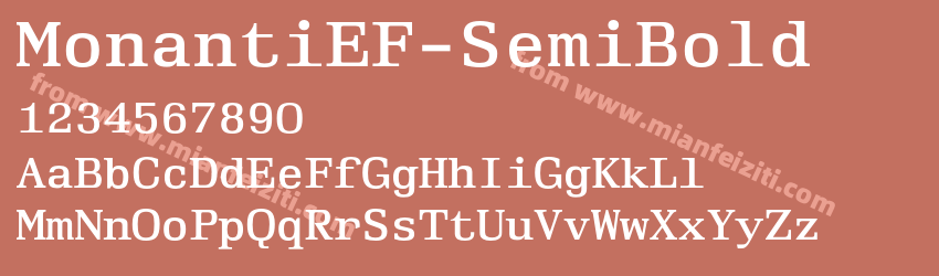 MonantiEF Semibold预览图1