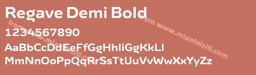 Regave Demi Bold预览图1