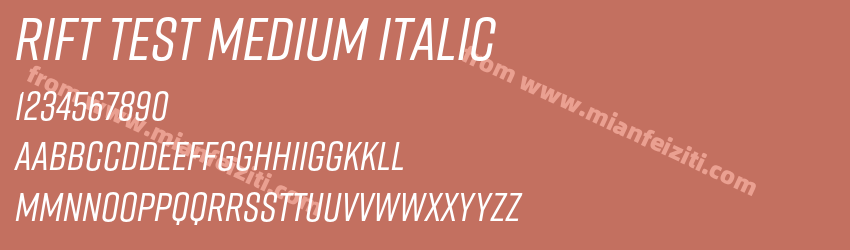 Rift Test Medium Italic预览图1