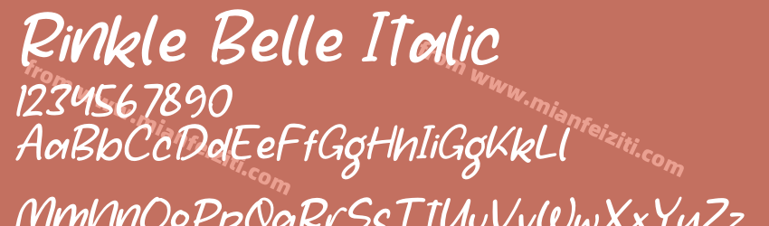 Rinkle Belle Italic预览图1
