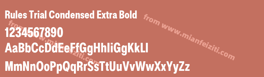 Rules Trial Condensed Extra Bold预览图1