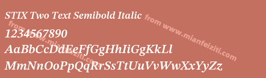 STIX Two Text Semibold Italic预览图1
