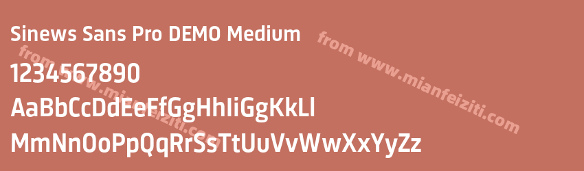 Sinews Sans Pro DEMO Medium预览图1