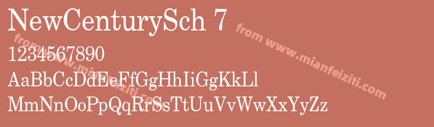NewCenturySch 7字体预览