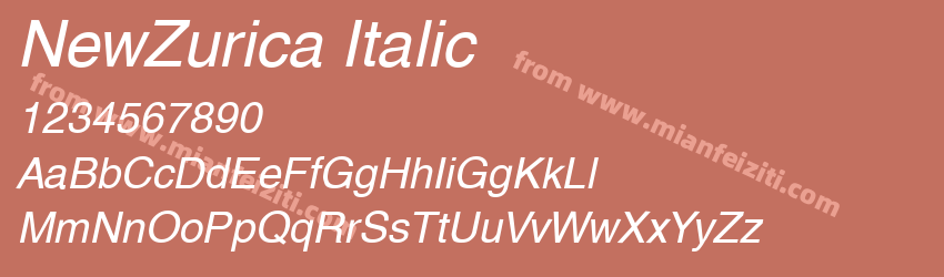 New Zurica Italic预览图1