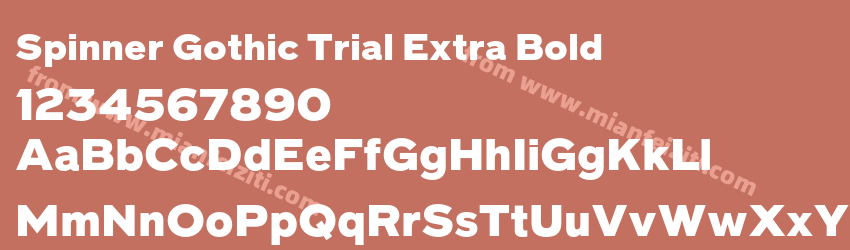 Spinner Gothic Trial Extra Bold预览图1