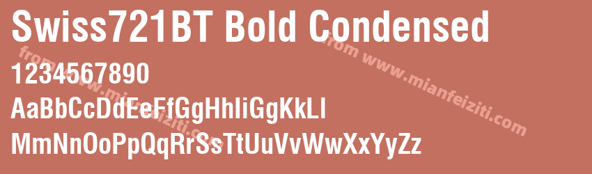 Swiss721BT Bold Condensed预览图1