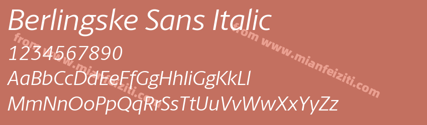 Berlingske Sans Italic预览图1