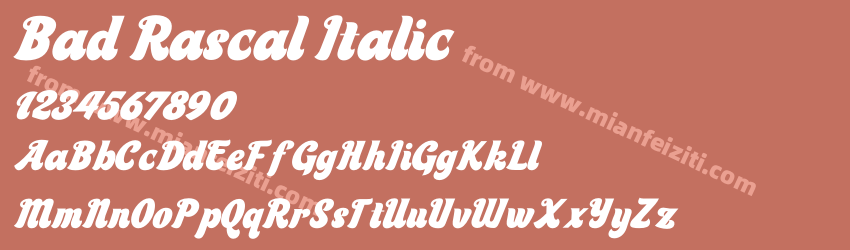 Bad Rascal Italic预览图1