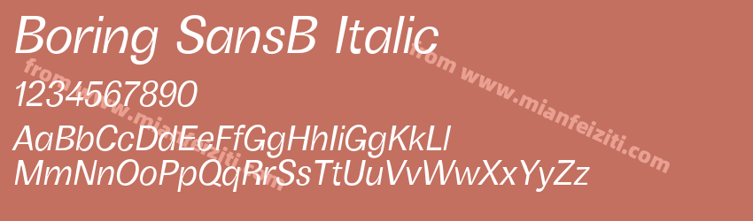 Boring SansB Italic预览图1
