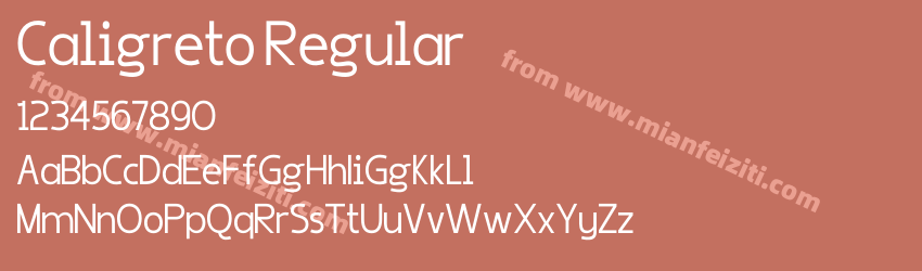 Caligreto Regular预览图1