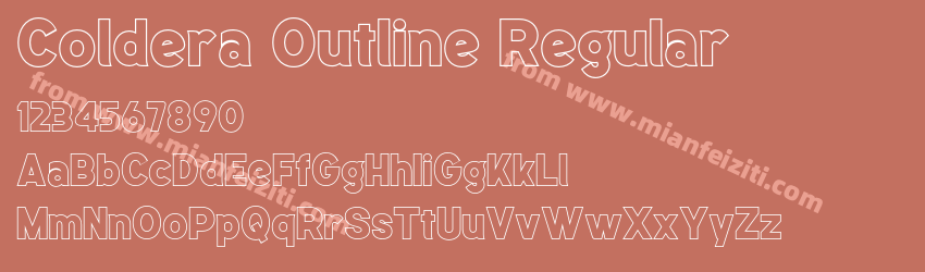 Coldera Outline Regular预览图1