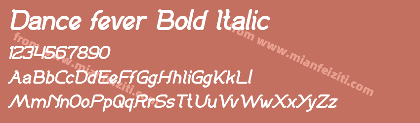 Dance fever Bold Italic预览图1