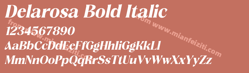 Delarosa Bold Italic预览图1