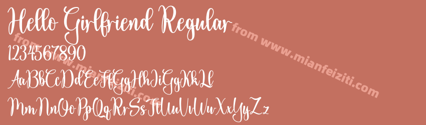 Hello Girlfriend Regular预览图1