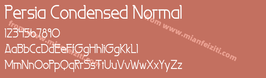 Persia Condensed Normal预览图1