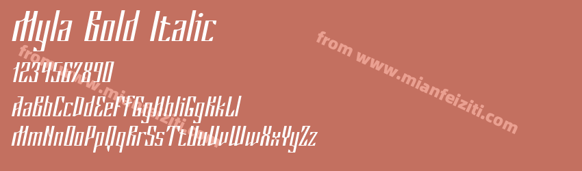 Myla Bold Italic预览图1