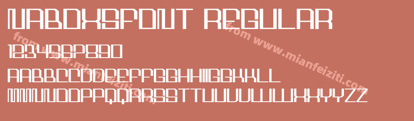 NABOXSFONT Regular预览图1