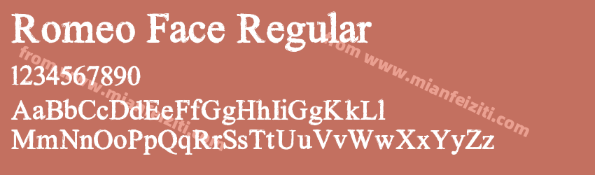 Romeo Face Regular预览图1